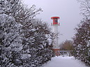 Leuchtturm im Schnee