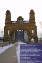 Alte Elbbrücke mit Schnee