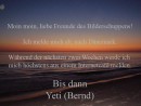 Tschüß! Bis in zwei Wochen!
