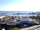 Zimmerblick vom Balkon,9 Stock. Direkt auf den Hafen.